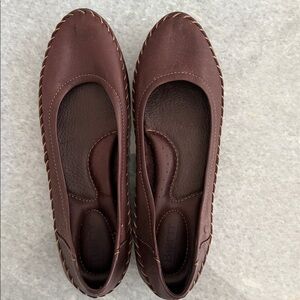 Born Brown Leather Flats